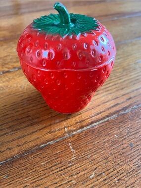 Vintage Hazel-Atlas strawberry jam jar